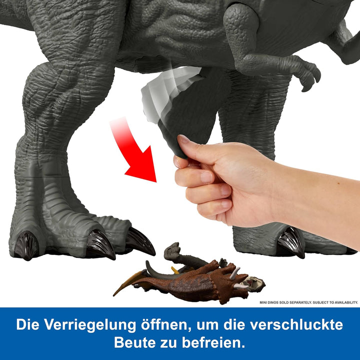 MattelJurassic World: Die Wiedergeburt Riesendino Tyrannosaurus Rex-Actionfigur, T-Rex-Dinosauriersp