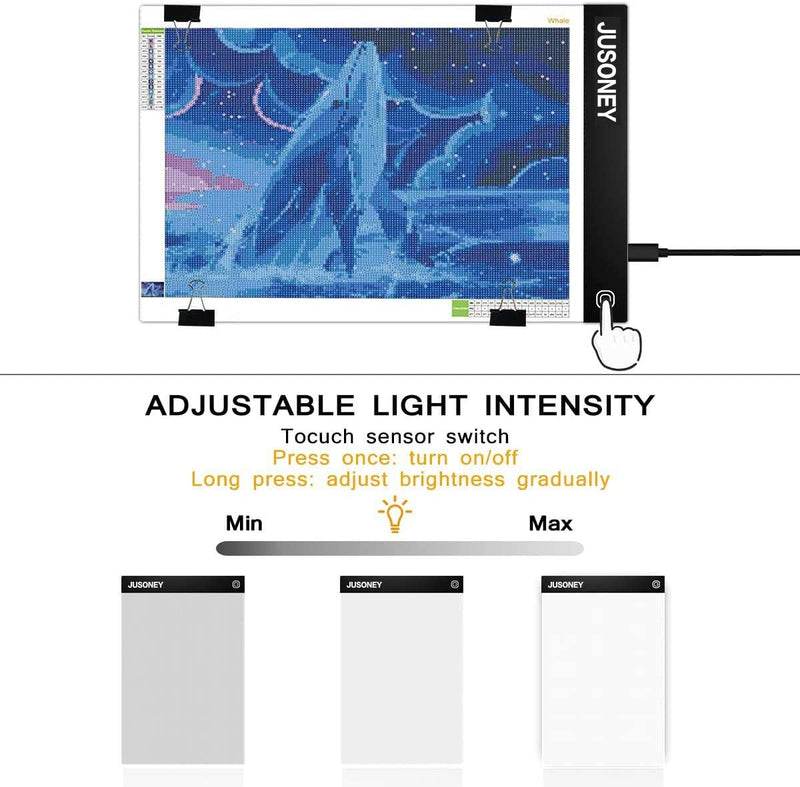 JUSONEY Diamond Painting B4 LED Lichtkasten Dimmable Light Board Kit für 5D Diamant Malerei Künstler