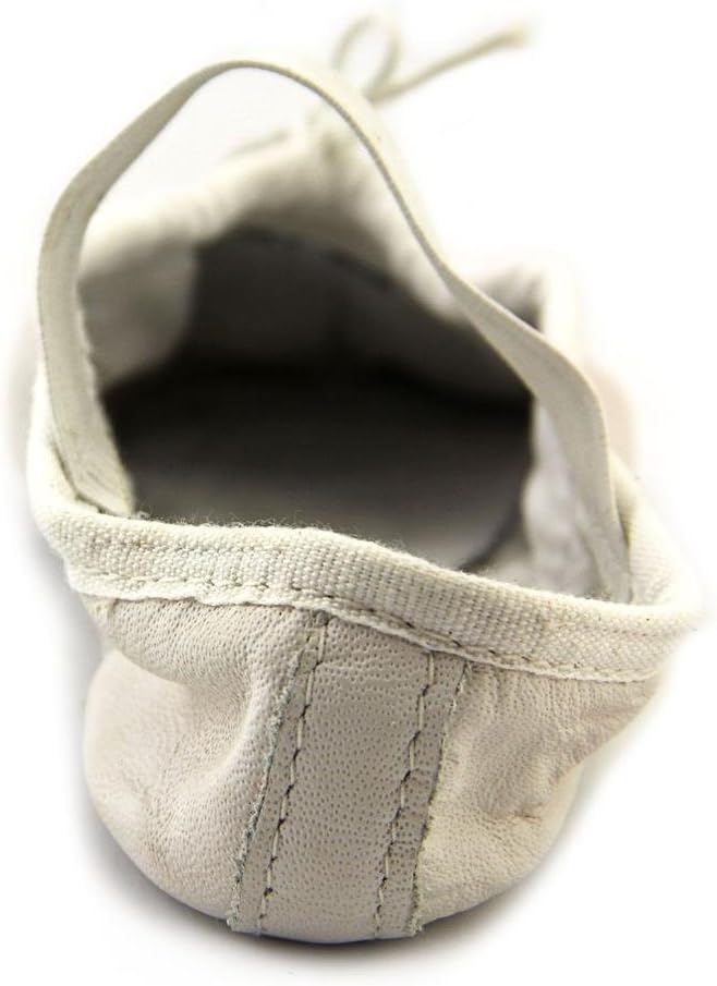 Bloch Dance Girl's Dansoft Full Sole Leather Ballet Slipper/Shoe, White, 9.5 Wide Toddler