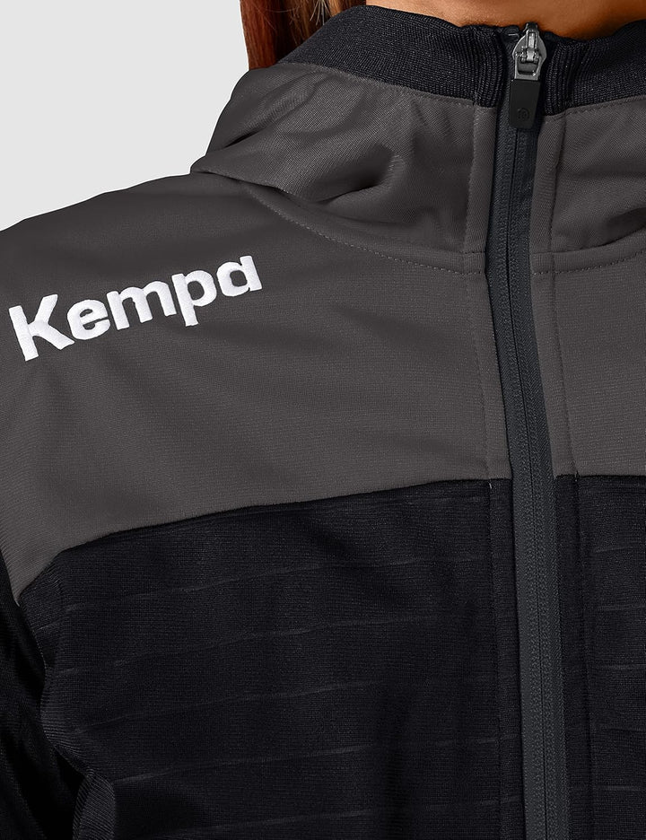 Kempa Herren Emotion 2.0 Kapuzenjacke XL schwarz/anthra, XL schwarz/anthra
