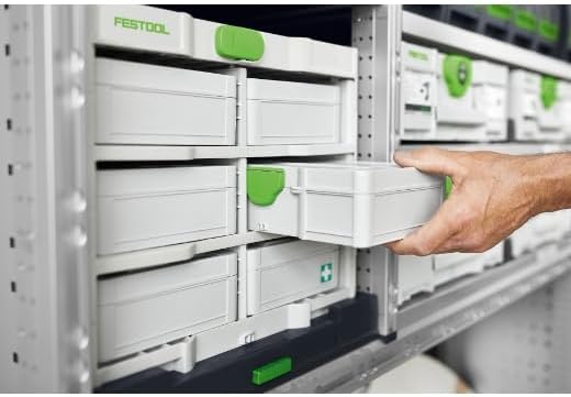 Festool Systainer³ SYS3 S 76 TRA – Modularer Mini-Werkzeugkoffer mit individueller Einteilung, trans