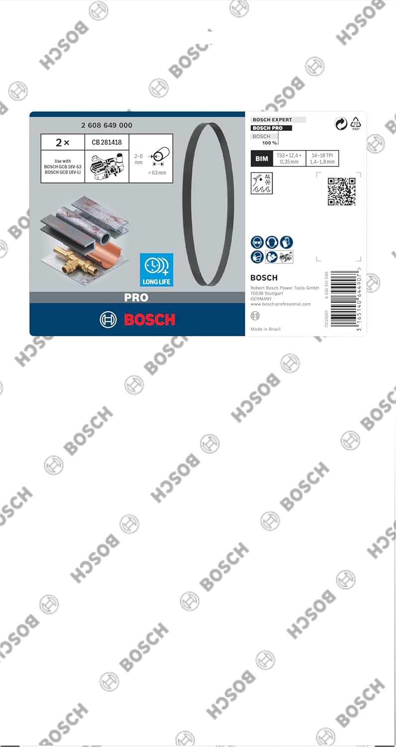 Bosch Professional 1x BIM-Bandsägeblatt CB 281418 (18 TPI, für Metall, Kunststoff, 733 mm, Zubehör f