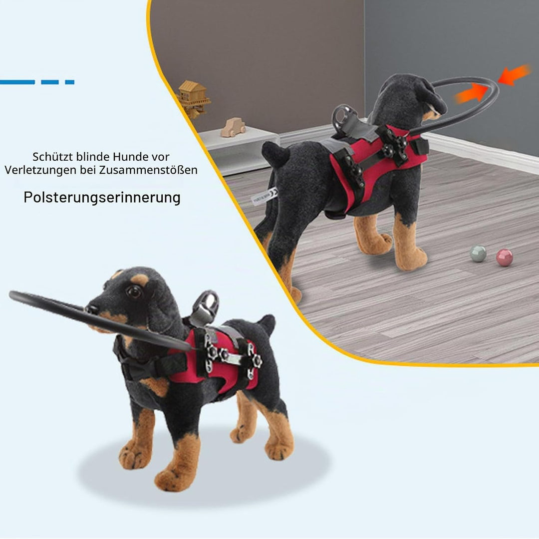 Blindenhundegeschirr, einfach zu befestigender, Einstellbarer Blindenhund-Stossstangenschutz, schaff