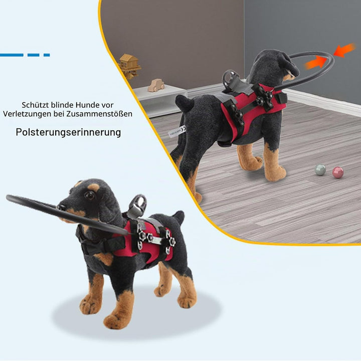 Blindenhundegeschirr, einfach zu befestigender, Einstellbarer Blindenhund-Stossstangenschutz, schaff