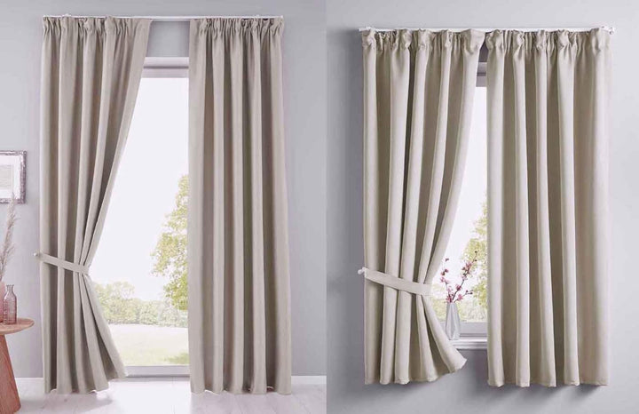 Gardinenbox Vorhang Blickdicht »Newyork« verdeckte Schlaufen Beige HxB 245x295 cm 1er-Pack Thermo-Ga