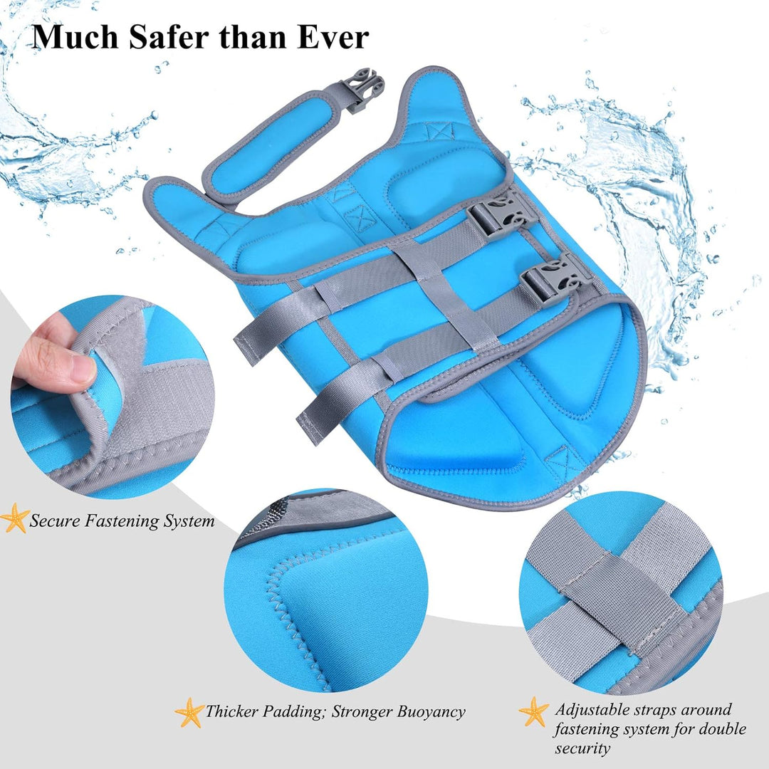 VIVAGLORY High Buoyancy Schwimmweste Hund, Rettungsweste, Hundeschwimmweste für Bootfahren, Schwimmh