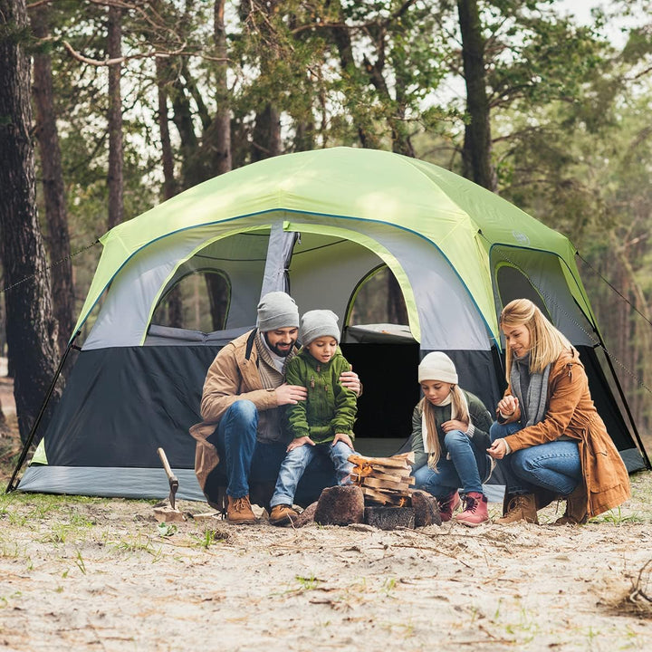 UNP Zelte für 6 Personen, wasserdicht, Winddicht, einfache Installation, Doppellagiges Familien-Camp