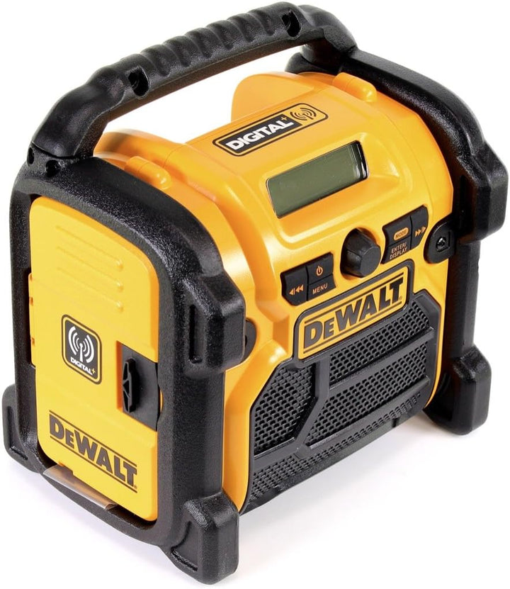 DeWalt Akku- und Netz-Radio/ Baustellen-Radio (DAB(DAB(+)/FM Stereo/FM, für 10,8 - 18 V, 3.5 mm Aux