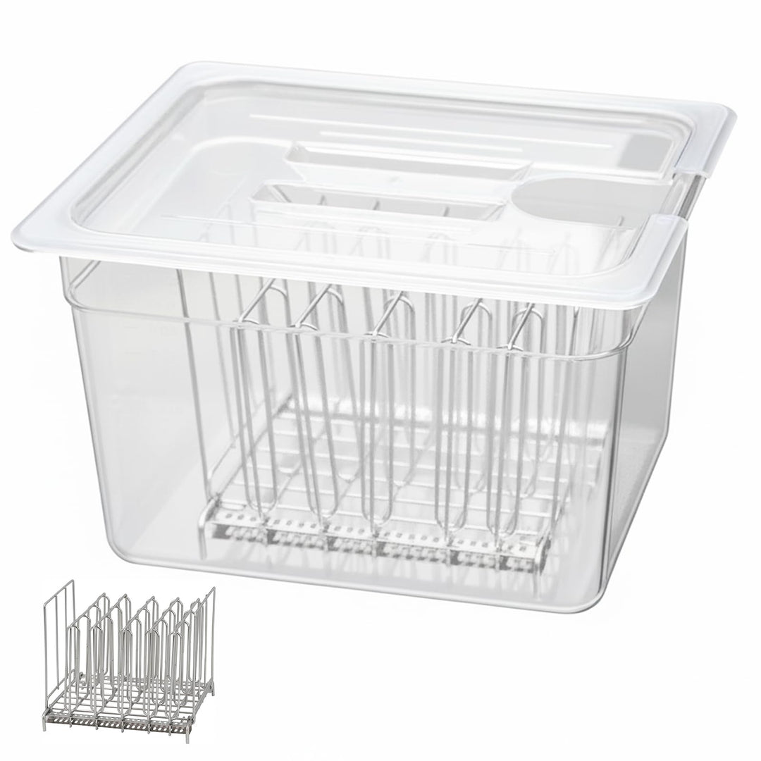 Sous Vide Behälter 11L Mit Deckel und Edelstahl Halterung für Sous Vide Stick Garer Mehrere Marken M