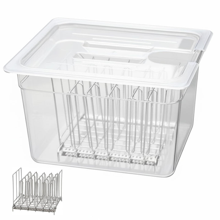 Sous Vide Behälter 11L Mit Deckel und Edelstahl Halterung für Sous Vide Stick Garer Mehrere Marken M