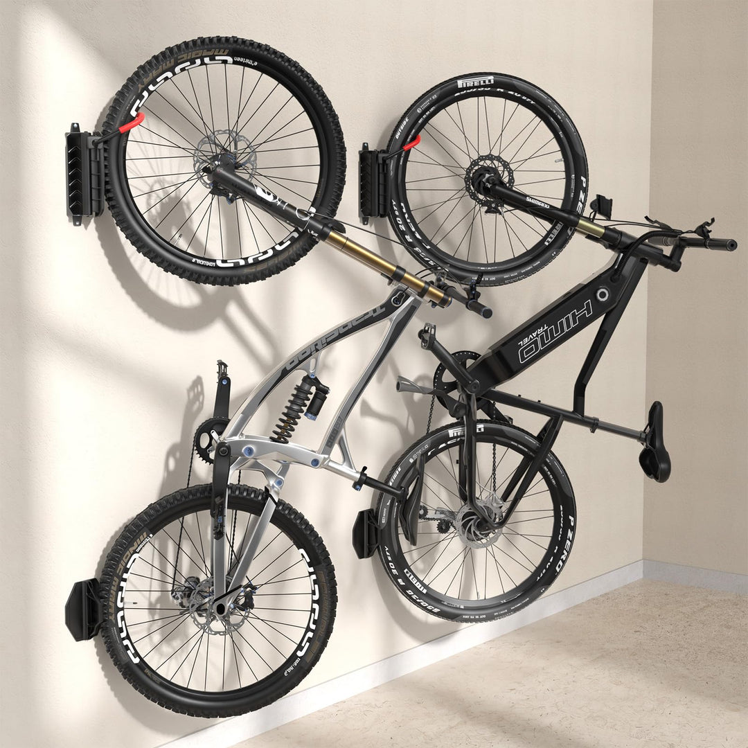 Housolution Drehbare Fahrrad-Wandhalterung, Vertikaler Fahrradaufhänger für die Garage, Mountainbike