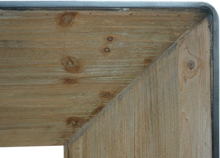 Konsolentisch HWC-L76, Telefontisch Beistelltisch Tisch, Industrial Massiv-Holz MVG, 80x60x40cm Natu