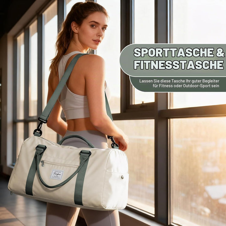 Sport Duffel Bag Damen Herren Sporttasche mit Schuhfach &amp; Nassfach Reisetasche Handgepäck Tasche Spo