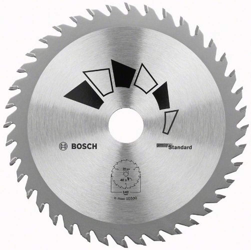 Bosch 1x Kreissägeblatt Standard (Sägeblatt für Holz, Ø 190 x 2.2/1.5 x 20/16 mm, 40 Zähne, ATB, mit