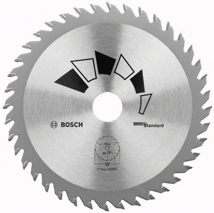 Bosch 1x Kreissägeblatt Standard (Sägeblatt für Holz, Ø 190 x 2.2/1.5 x 20/16 mm, 40 Zähne, ATB, mit