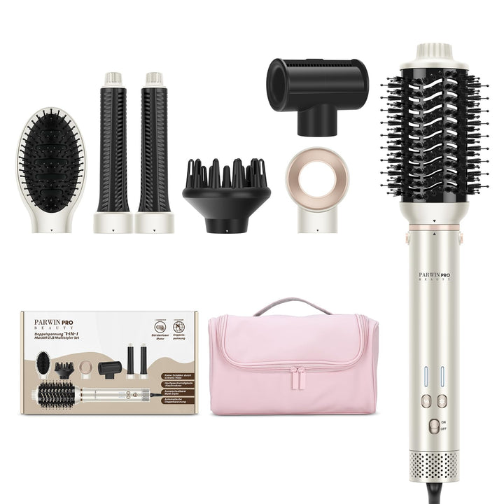 7 in 1 AirStyler, Automatische Doppelspannung MaxAIR 2.0 Multi-Styler Set Champagnersilber, Champagn