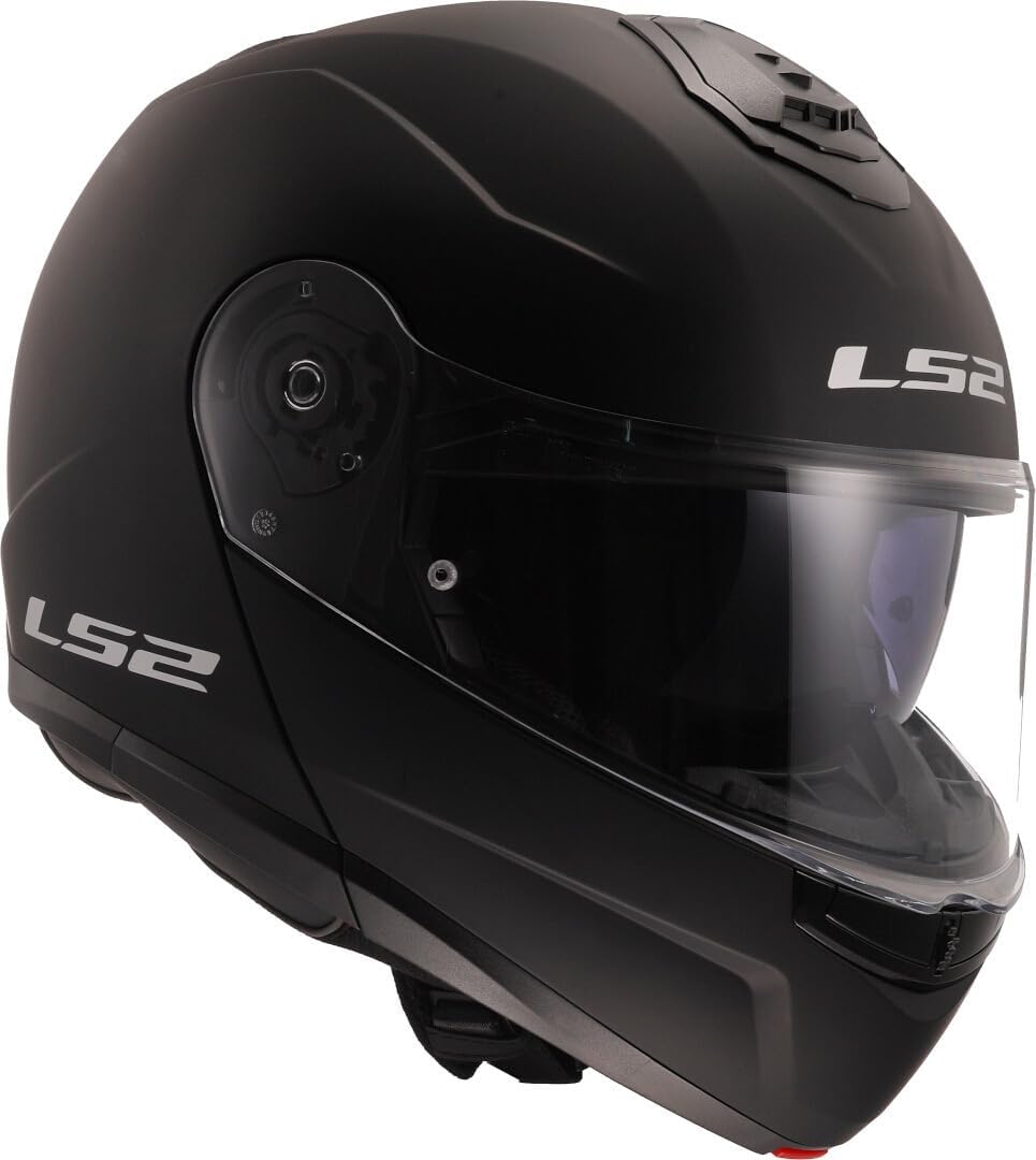 LS2, klapphelme moto STROBE II matt black, XS Matt-schwarz XS, Matt-schwarz XS