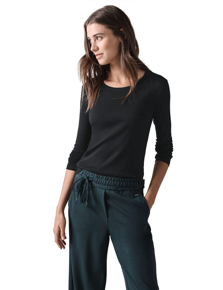 Cecil Damen Shirt mit Rundhals S Schwarz, S Schwarz