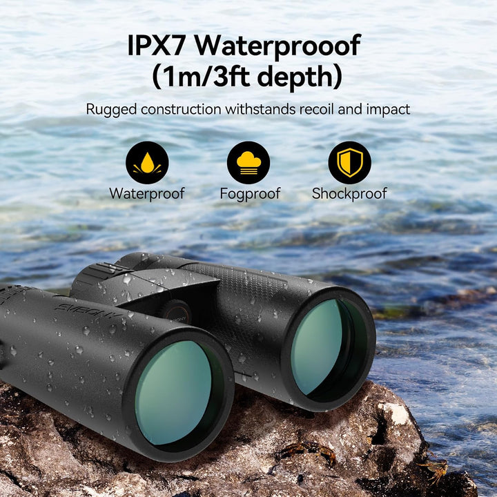 Svbony SV202 Upgraded 10x42 ED Fernglas, BAK4 Prisma FMC Objektiv, IPX7 Wasserdicht, Phasenkorrektur
