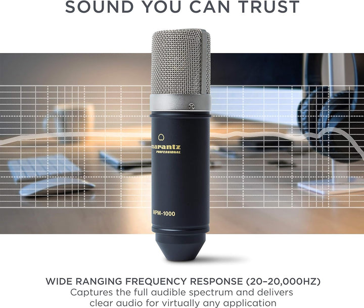 M-Audio Recording, Streaming, Podcasting Bundle – M-Track Duo USB Audio Interface und Marantz MPM-10