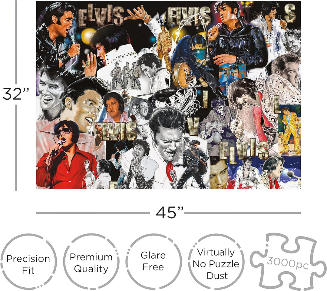 AQUARIUS Elvis Puzzle (3000 Piece Jigsaw Puzzle) - Officially Licensed Elvis Presley Merchandise & C