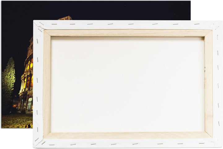 deyoli Kolosseum in Rom Format:75x50 cm als Leinwandbild, Motiv fertig gerahmt auf Echtholzrahmen, H