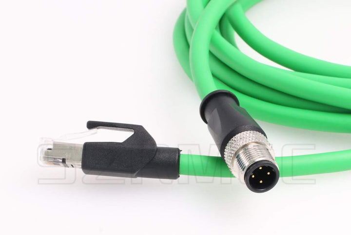 SZRMCC M12 4 Pin D-Code auf RJ45 Stecker Ethernet Kabel Cat5e Hochflexibles Wasserdicht Geschirmtes