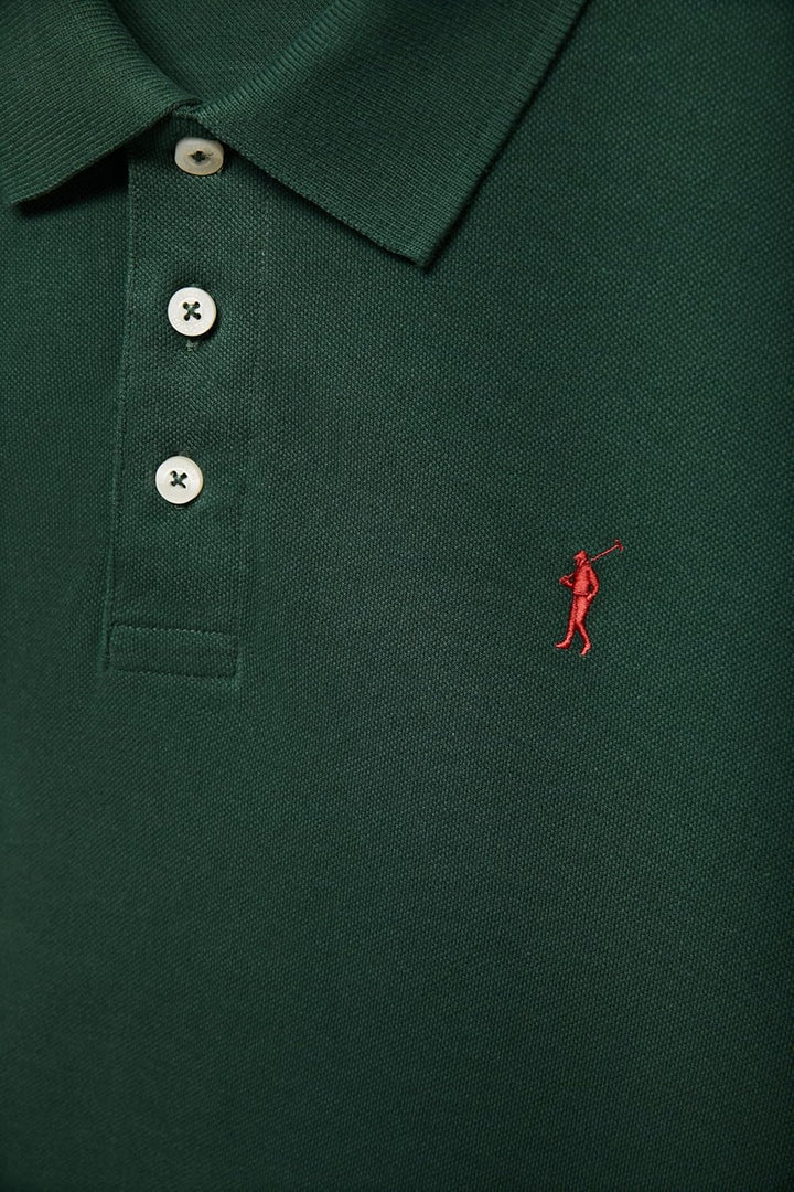 Polo Club Herren Poloshirt Kurzarm Regular Fit Baumwolle Männer Polohemd Longsleeve M Grün, M Grün
