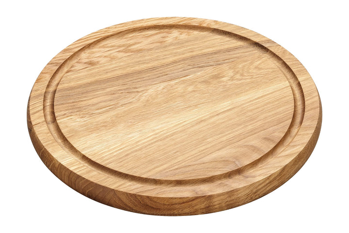 Brotzeitbrett Schneidebrett Eiche Holz rund 25 x 2 cm | Holz-Leute