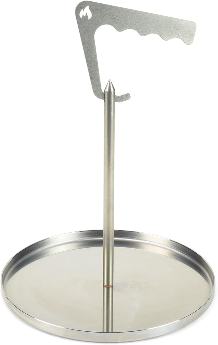 Grillrost.com Das Original Edelstahl Spiessturm mit Wanne - für Grill Smoker und Backofen