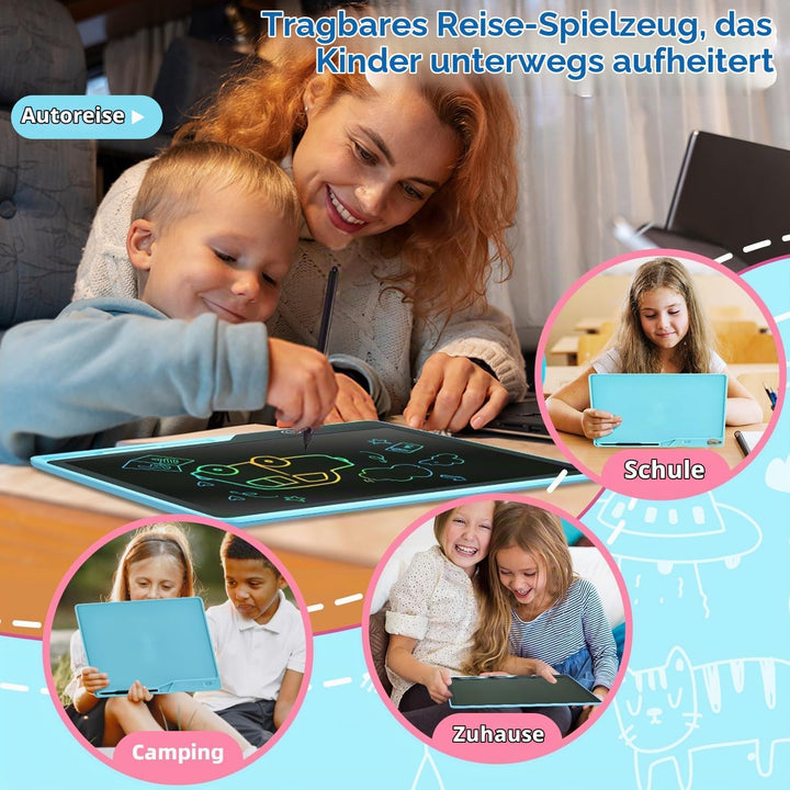 LCD-Schreibtablett für Kinder, Wiederaufladbare 16 Zoll Maltafel Zeichentafel, Vorschule Lernen Spie