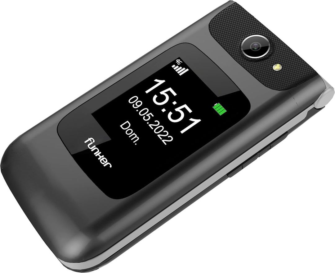 Funker C250 Comfort 4G - Klapphandy 4G für Senioren, Tasten und grosse Tasten, einfach zu bedienen,