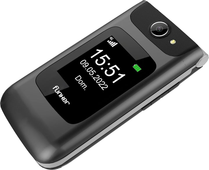 Funker C250 Comfort 4G - Klapphandy 4G für Senioren, Tasten und grosse Tasten, einfach zu bedienen,