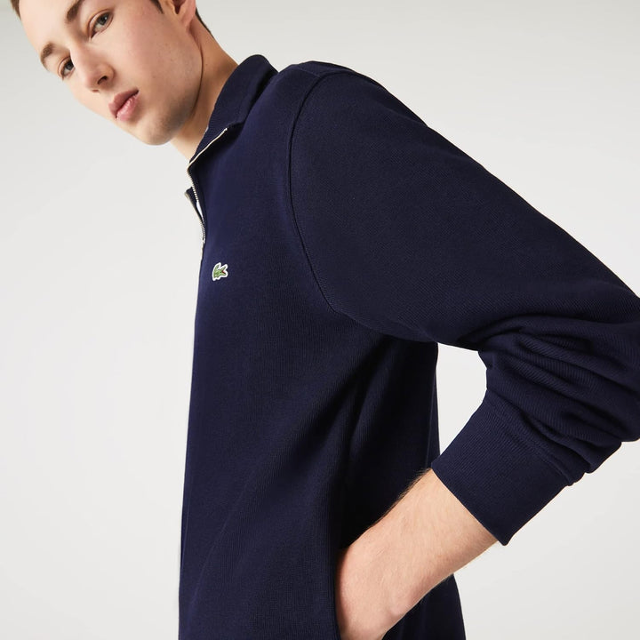 Lacoste Herren Sweatjacke SH1927, Männer Sweatshirt Reissverschluss,Regular Fit, M Marine