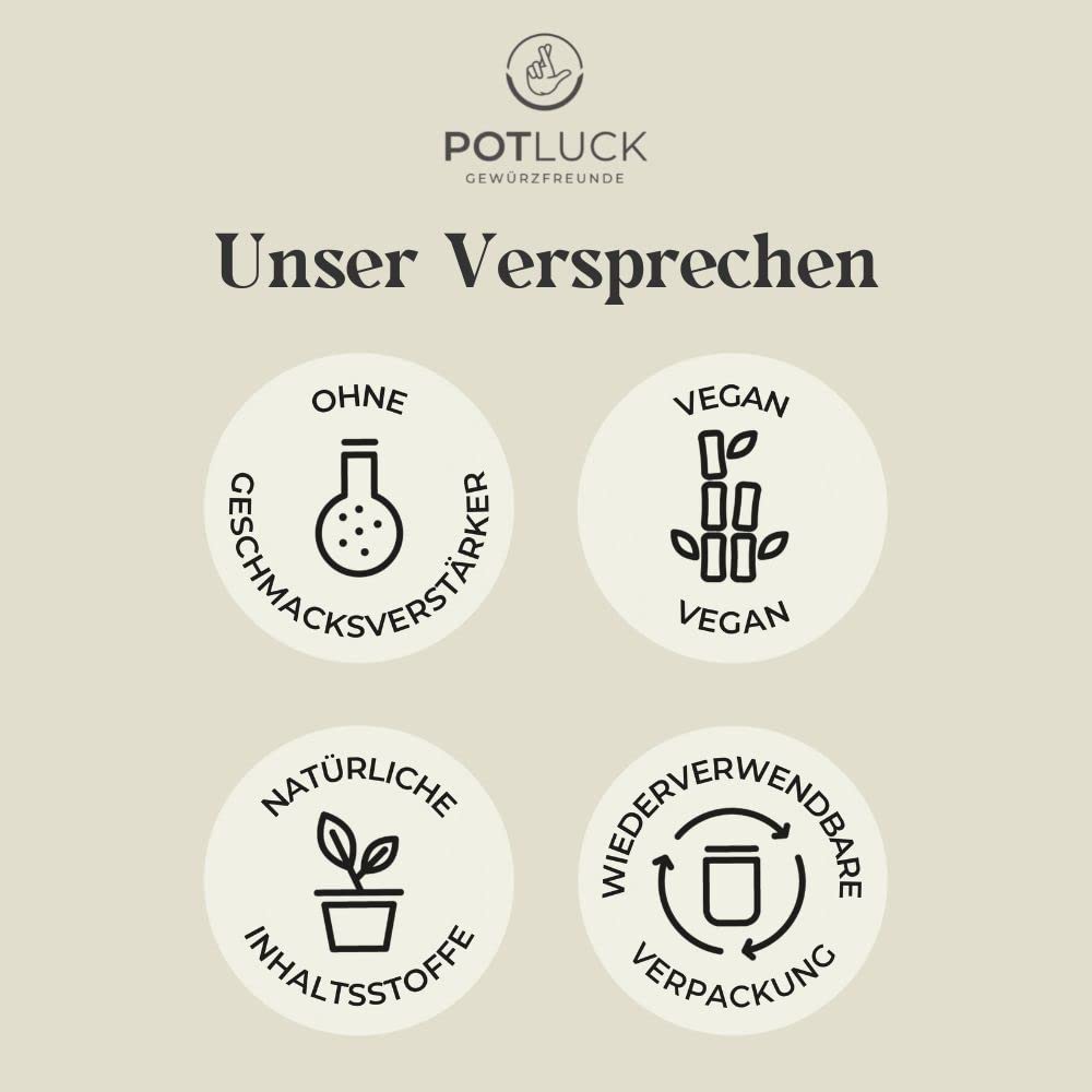 POTLUCK | Salz & Pfeffer Fans 6er Set | Gewürzmischungen im Keramiktopf | Vegan, glutenfrei und mit