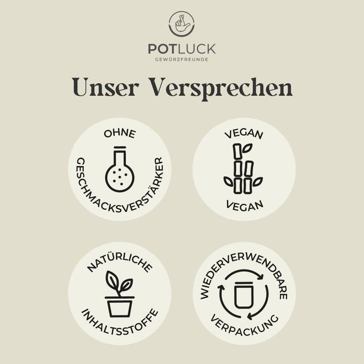 POTLUCK | Salz & Pfeffer Fans 6er Set | Gewürzmischungen im Keramiktopf | Vegan, glutenfrei und mit