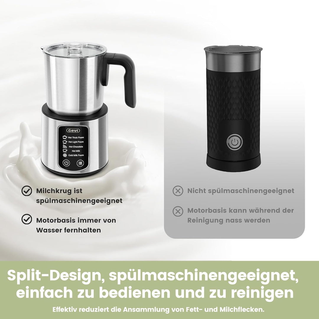 Gevi heisse schokoladenmatte, 5-1-1 milchschaum mit dampfkessel, dampfbad, spezialmilch, 17 unzen /
