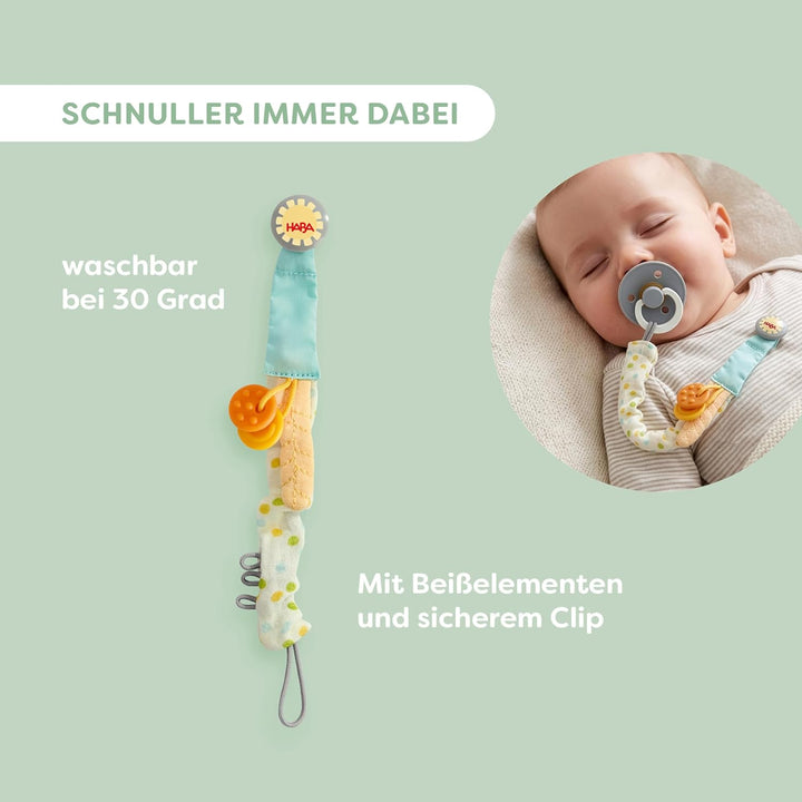 HABA Baby-Spiel-Set Gans – 4-in-1 Erstausstattung & Babygeschenk zur Geburt mit Kinderwagenkette, Sc