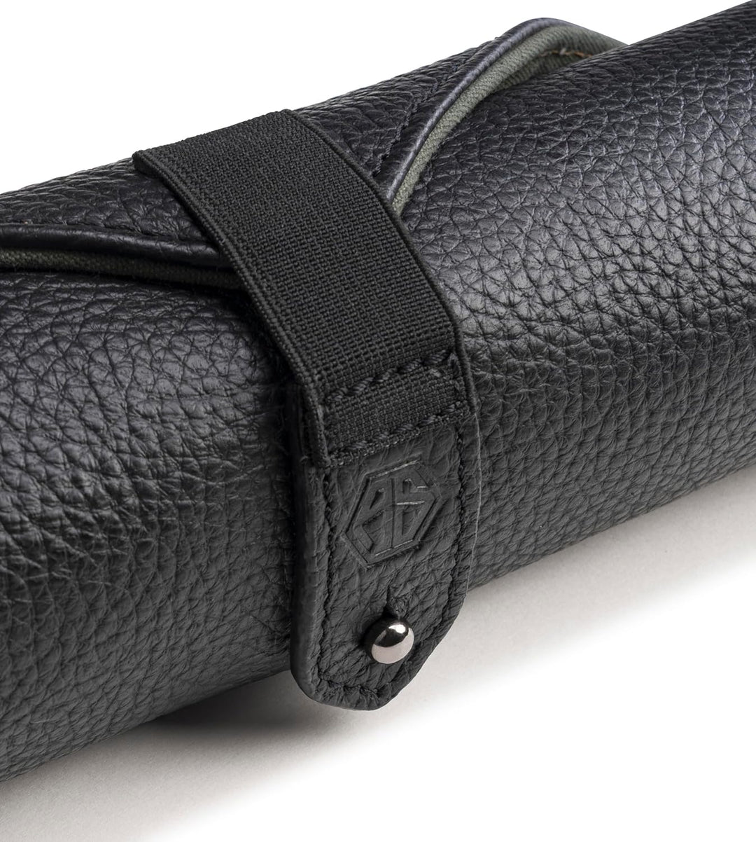 Angus Stoke Messertasche für Kochmesser aus Büffelleder | 14-Fächer Leder-Messerrolle für Köche – Me