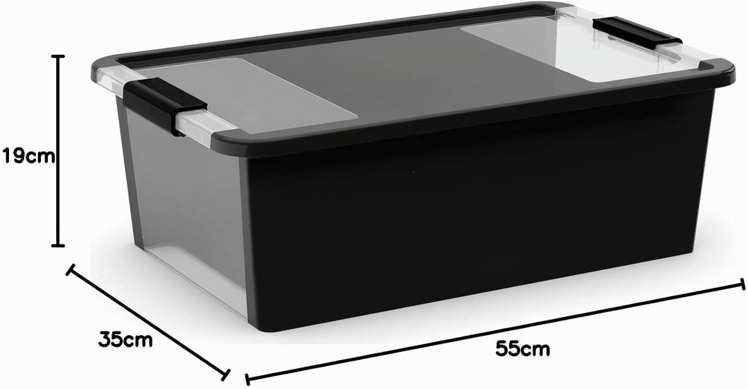 PROREGAL SuperSparSet 2x Mehrzweck Aufbewahrungsbehälter STORAGE mit Deckel | HxBxT 19x55x35cm | 26