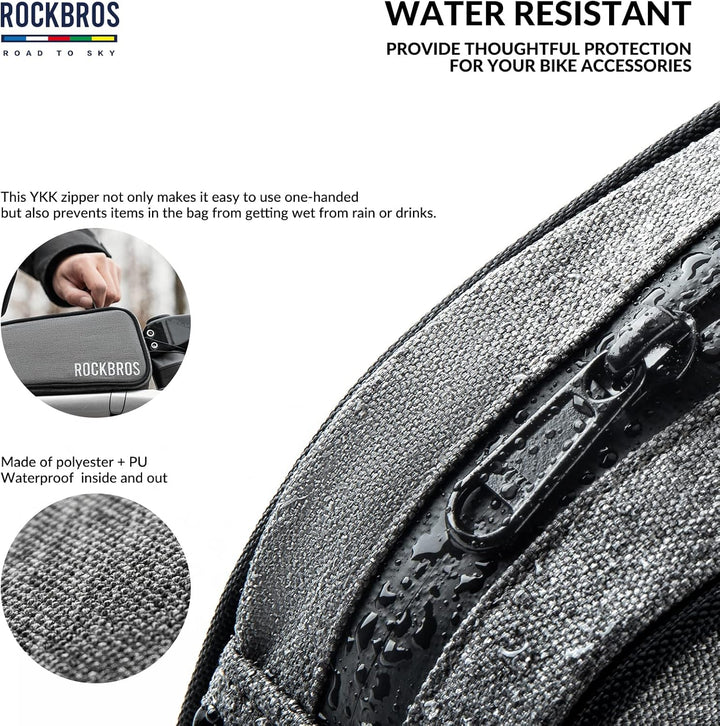 ROCKBROS Road-to-Sky Fahrrad Rahmentasche Wasserabweisend Oberrohrtasche 0,7L Reflektierend Fahrradt