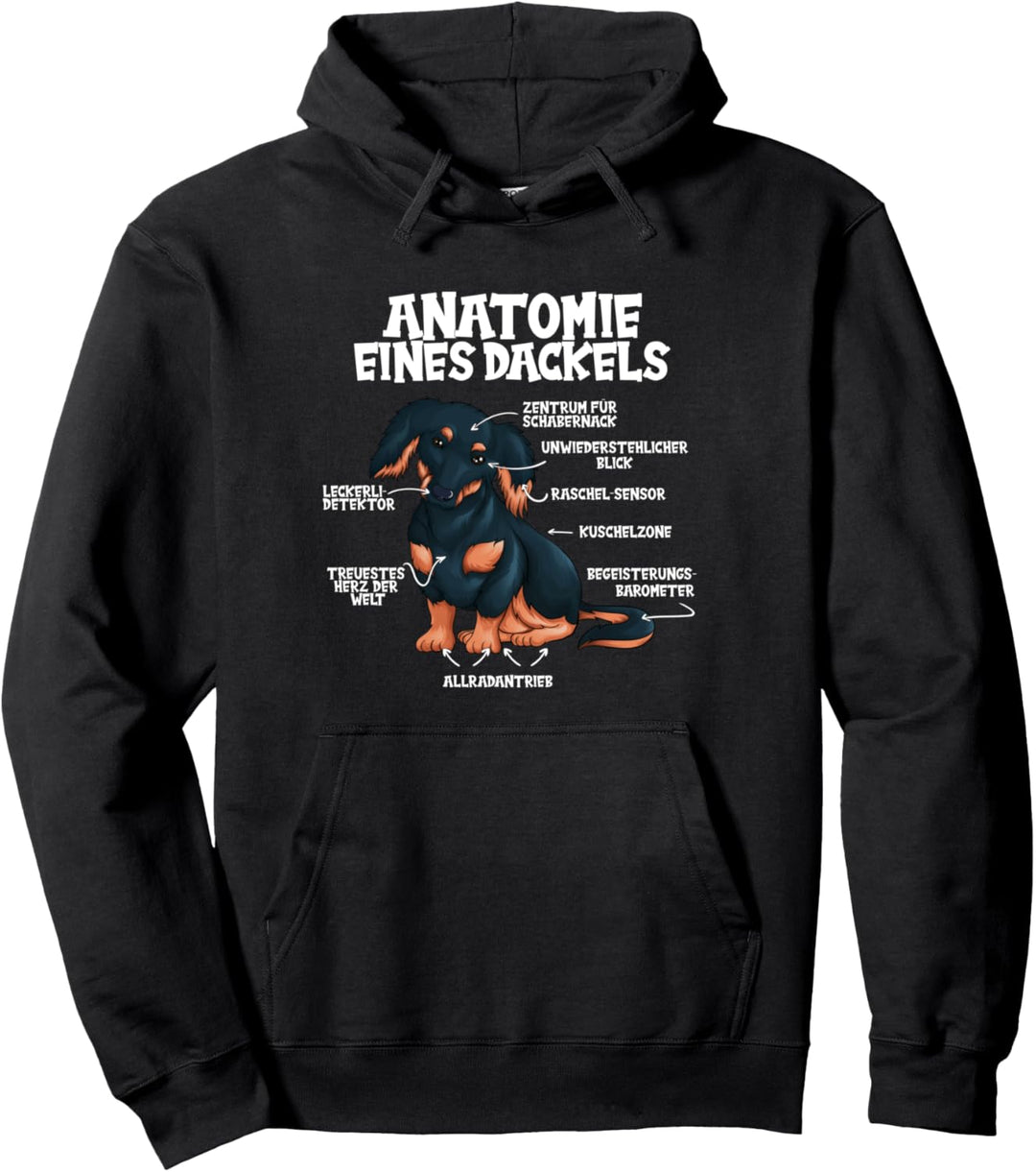 Witziges Dackel Besitzer Outfit Anatomie eines Dackels Pullover Hoodie