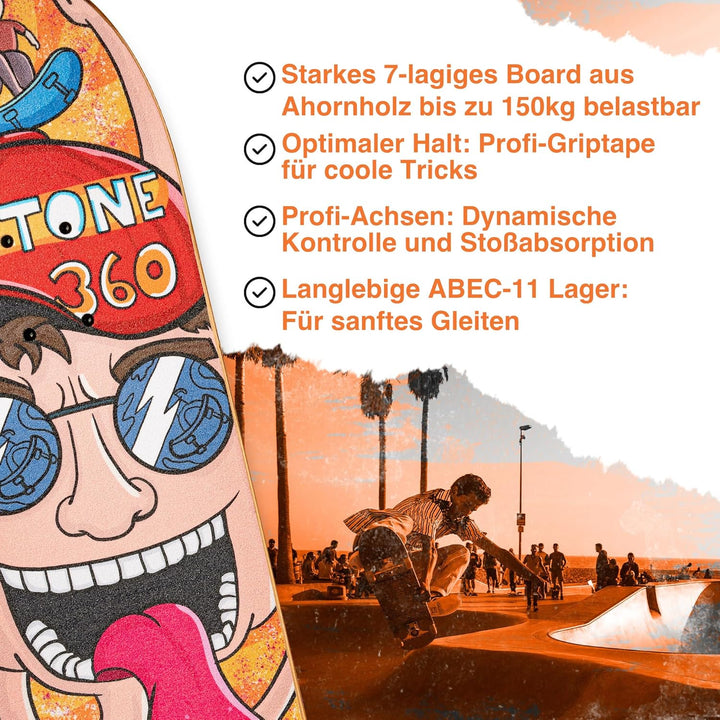 UpTone360 Skateboard: Qualität und Spass auf der Strasse – Dein Board für jeden Style und jedes Alte