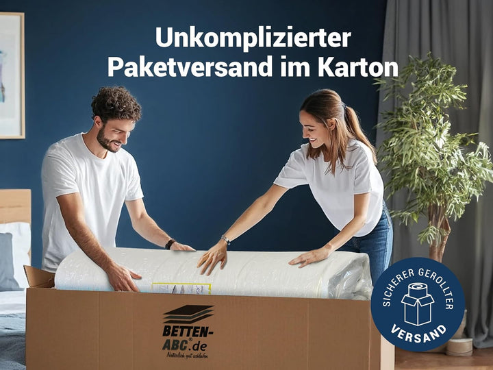 Matratzenset OrthoMatra KSP-500 und Lattenrost Max1 NV zur Selbstmontage Grösse 80 x 200 cm, Farbe H