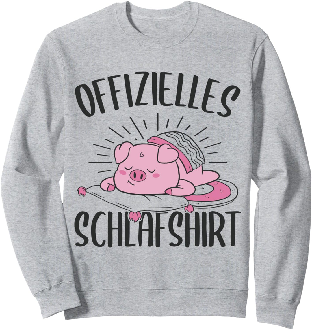 Offizielles Schlafshirt Schwein Schlafanzug Schweine Sweatshirt