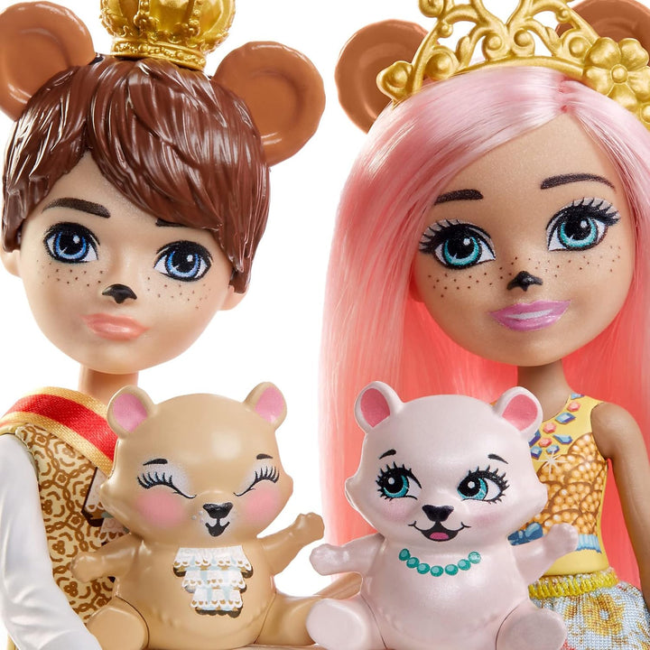 Enchantimals GYJ07 - Bären 2er-Pack, mit Braylee Bear & Bannon Bear Puppen (ca. 15,2 cm) und 2 Tiere