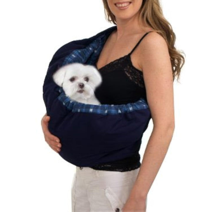 Hunde Tragetaschen, Tragetasche Katzen, Hundetragetasche Outdoor Tragetasche Hund (Blau Plaid) Blau