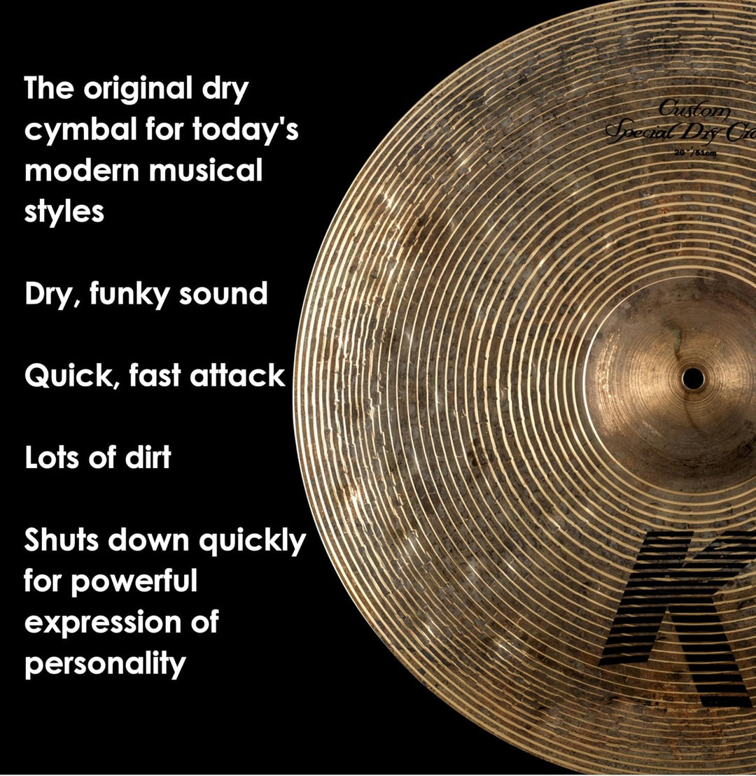 Zildjian K Custom Series - 20" Special Dry Crash Cymbal 20 Zoll Special Dry Crash, 20 Zoll Special D