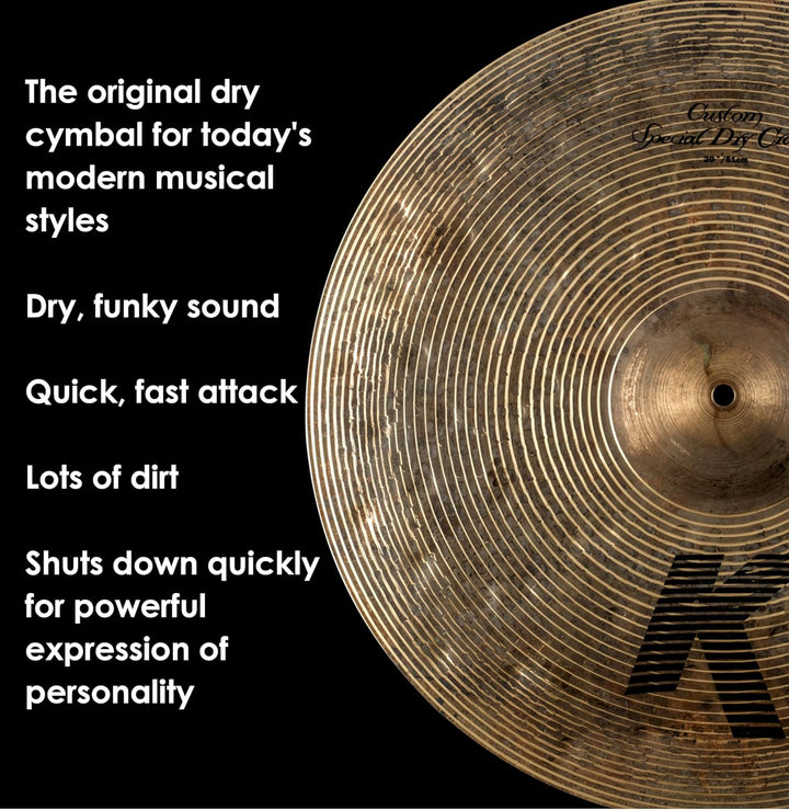 Zildjian K Custom Series - 20" Special Dry Crash Cymbal 20 Zoll Special Dry Crash, 20 Zoll Special D