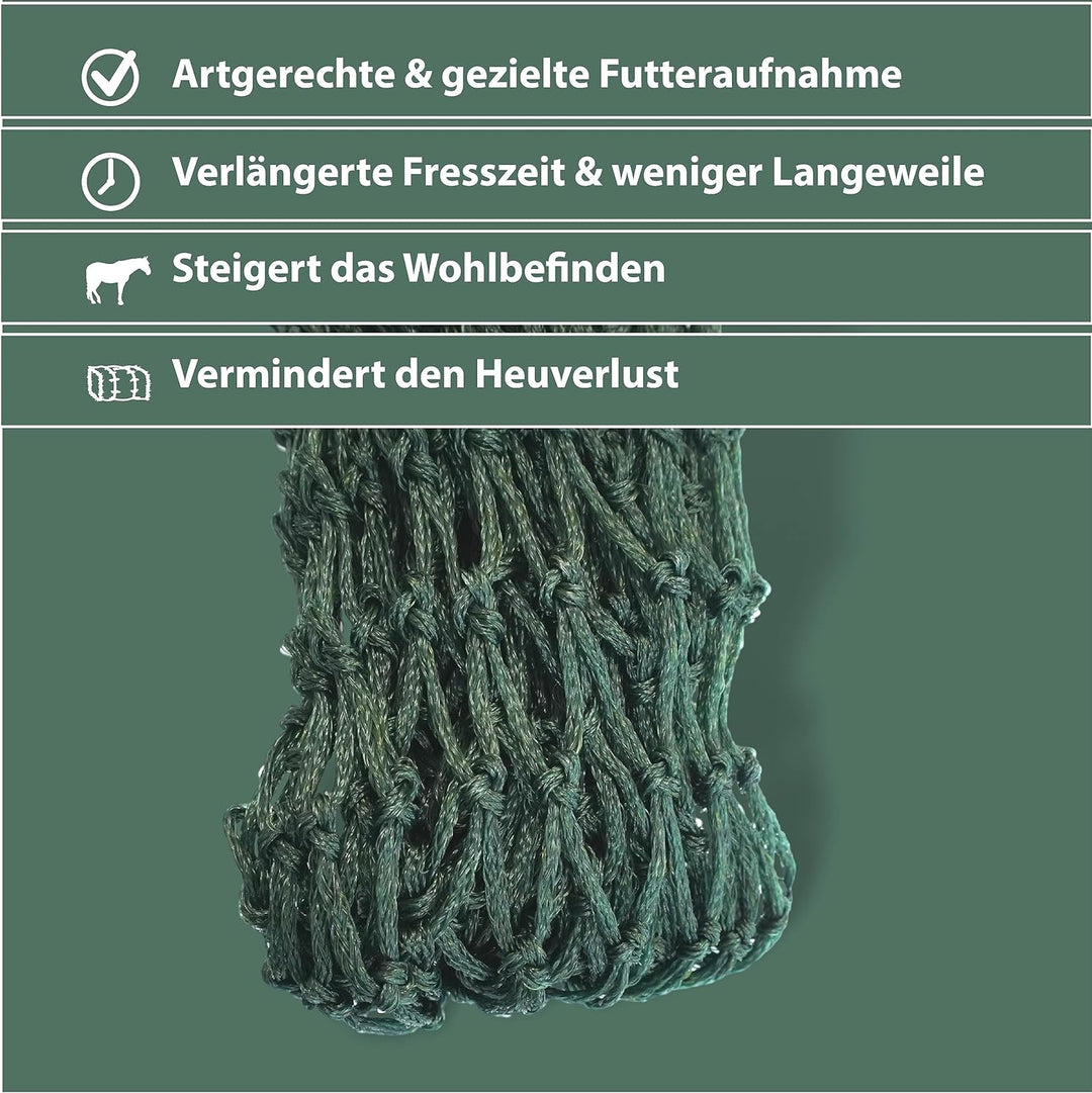 Extra grosses Heunetz für Pferde – 5cmx5cm Maschen - artgerechte Fütterung verbesserte Verdauung Heu